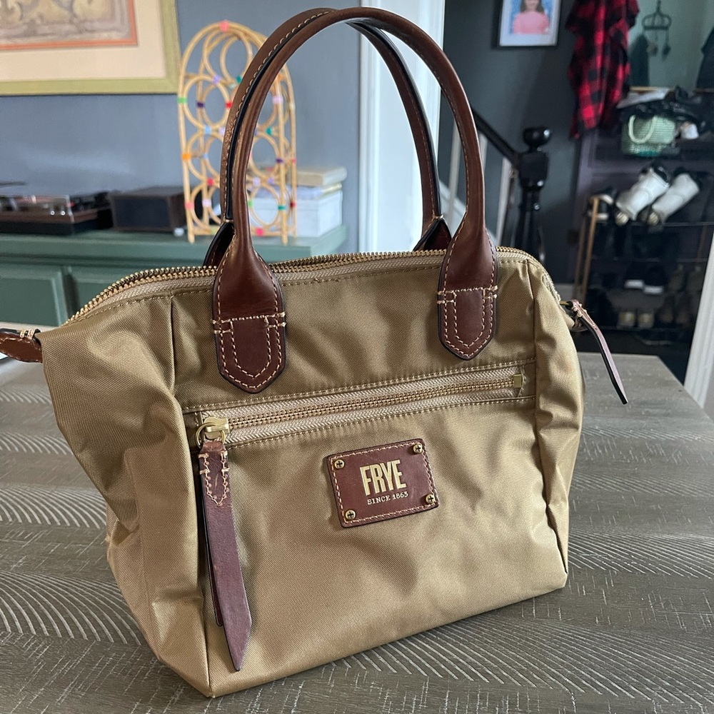 Frye handbag, nylon and leather. Like new.